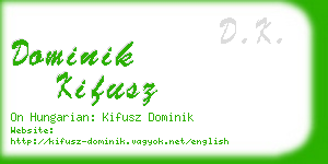 dominik kifusz business card